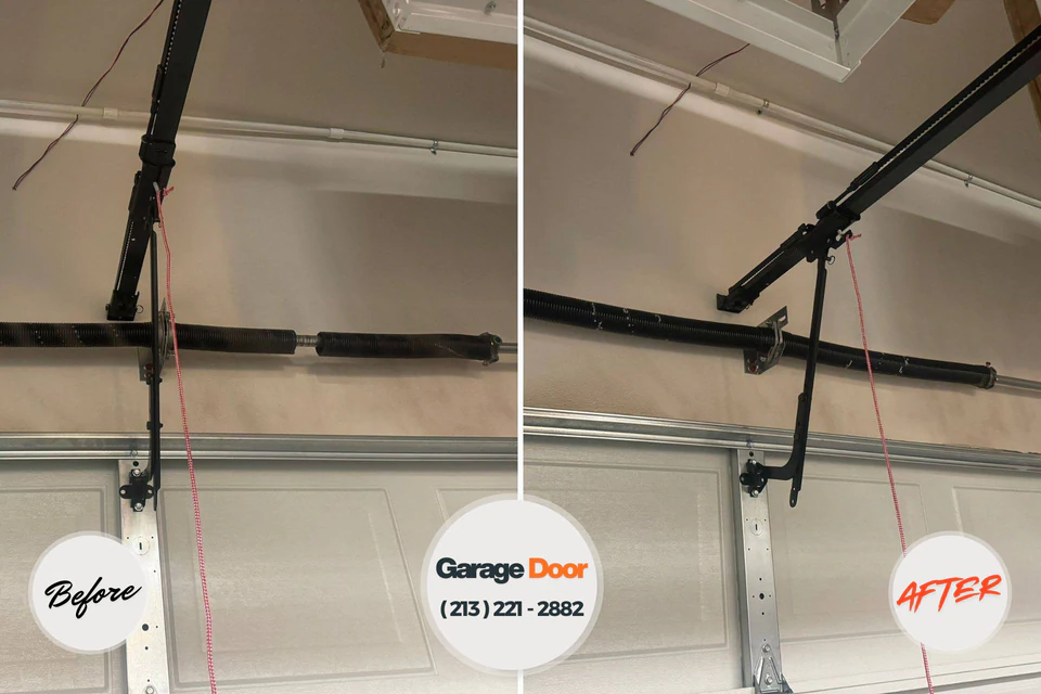 Before and after: garage door repair Cle Elum, WA